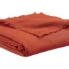 boutiqued pas cher Plaid En Lin Terracotta 130 X 180 Cm LINEN 16