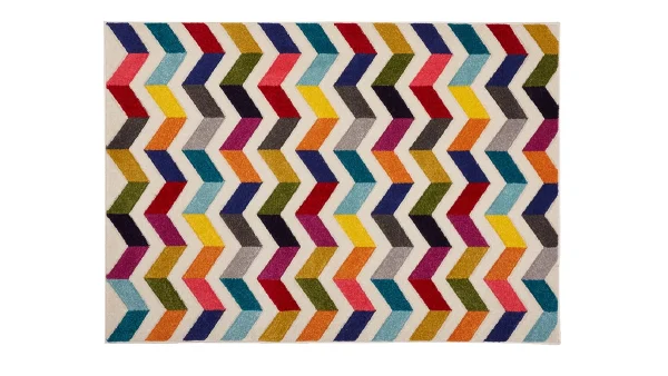 Tapis à Motif Graphique Multicolore 160 X 230 Cm MOSA soldes en ligne 1