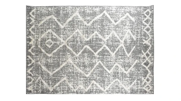 boutique en france Tapis Berbere Avec Motifs En Relief Gris Et Beige 160 X 230 Cm PALEO 1