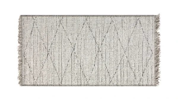 Tapis Blanc Berbère à Motifs L60 X L110 Cm BADILA Retour gratuit en magasin. 1