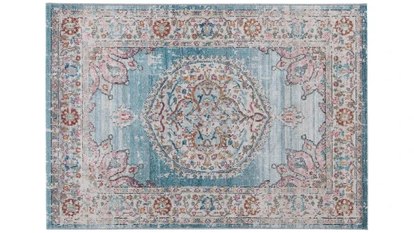 beauté Tapis Bleu à Motif Multicolore 160 X 230 Cm TAET 1