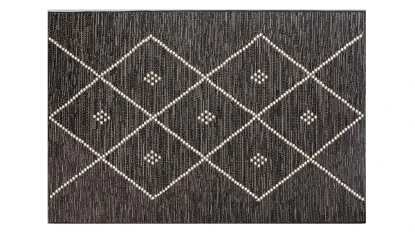 Tapis / Descente De Lit Pour L’intérieur Et L’extérieur Noir Et Blanc 60 X 110 Cm ASMA magasin pour 1