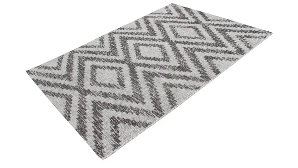 Achat Tapis D’extérieur à Motif Géométrique Gris 160 X 230 Cm LUDI 3