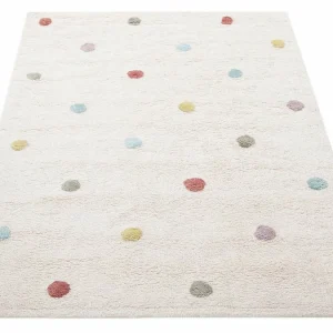 Tapis Enfant En Coton Beige Motif Pois Multicolore 100 X 150 Cm DADA achat 11