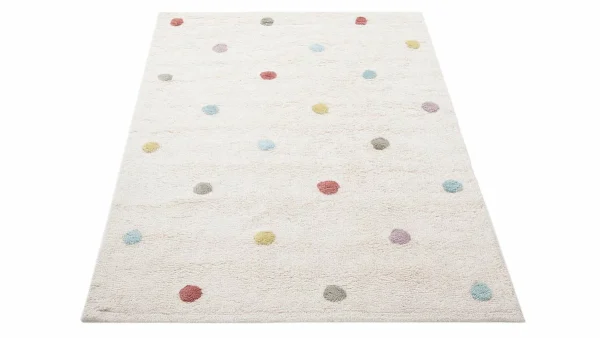 Tapis Enfant En Coton Beige Motif Pois Multicolore 100 X 150 Cm DADA Paiement sécurisé 4