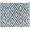 destockage Tapis Ethnique En Coton Bleu Et Blanc 160 X 230 Cm ACANTE 17