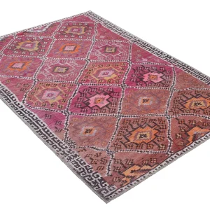 Tapis Ethnique Rose à Motifs L160 X L230 Cm ALEV boutique pas cher 11