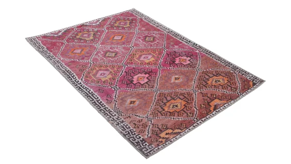 Tapis Ethnique Rose à Motifs L160 X L230 Cm ALEV boutique pas cher 4