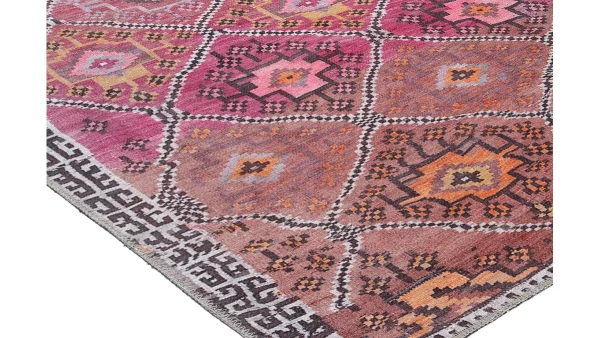 Dernières Nouveautés Tapis Ethnique Rose à Motifs L160 X L230 Cm ALEV 5