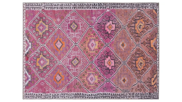 Tapis Ethnique Rose à Motifs L160 X L230 Cm ALEV boutique pas cher 1