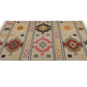 Tapis Kilim Tissé à La Main En Laine Et Coton 160 X 230 Cm SAUK prix pas cher 8