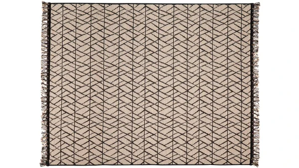 Tapis Moderne Naturel Avec Motif Graphique Noir 120 X 170 Cm ETNICA Dernières Nouveautés 1