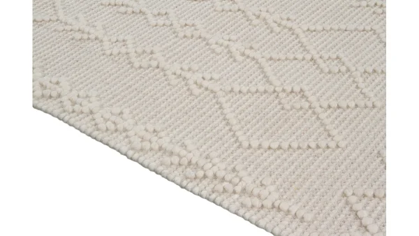 vente chaude Tapis Tissé à La Main écru Avec Motifs En Relief Et Franges 60 X 120 Cm DENALI 4